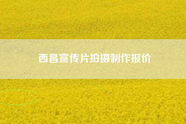 西昌宣传片拍摄制作报价