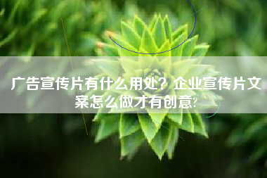 广告宣传片有什么用处?企业宣传片文案怎么做才有创意? 广告宣传片有什么用处?企业宣传片文案怎么做才有创意?